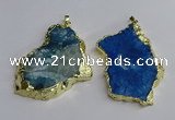 NGP3398 40*45mm - 45*60mm freeform druzy agate pendants