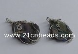 NGP3403 25*30mm - 30*35mm freeform plated druzy agate pendants