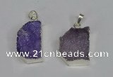 NGP3441 18*25mm - 20*30mm freeform druzy agate gemstone pendants