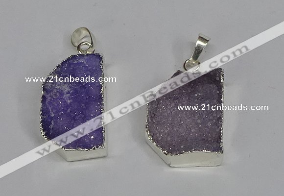 NGP3441 18*25mm - 20*30mm freeform druzy agate gemstone pendants
