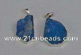 NGP3444 18*25mm - 20*30mm freeform druzy agate gemstone pendants