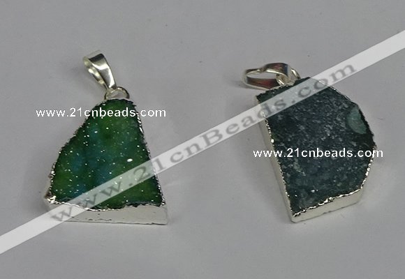 NGP3445 18*25mm - 20*30mm freeform druzy agate gemstone pendants