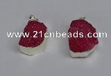 NGP3459 20*30mm - 25*35mm freeform druzy agate pendants wholesale