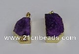 NGP3466 20*30mm - 25*35mm freeform druzy agate pendants wholesale