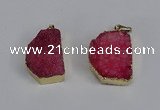 NGP3467 20*30mm - 25*35mm freeform druzy agate pendants wholesale