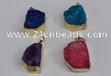 NGP3472 20*30mm - 25*35mm freeform druzy agate pendants wholesale