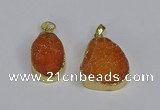 NGP3475 18*25mm - 20*30mm freeform druzy agate gemstone pendants