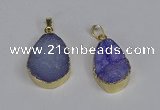 NGP3476 18*25mm - 20*30mm freeform druzy agate gemstone pendants