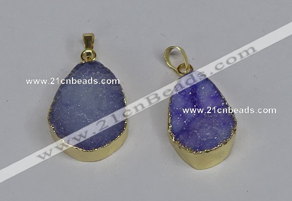 NGP3476 18*25mm - 20*30mm freeform druzy agate gemstone pendants