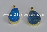 NGP3478 18*25mm - 20*30mm freeform druzy agate gemstone pendants