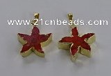 NGP3512 24*25mm starfish fossil coral pendants wholesale