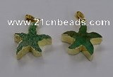 NGP3514 24*25mm starfish fossil coral pendants wholesale