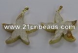 NGP3520 48*50mm starfish fossil coral pendants wholesale