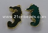 NGP3535 22*58mm - 25*55mm seahorse agate gemstone pendants