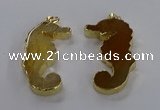 NGP3541 22*58mm - 25*55mm seahorse agate pendants wholesale