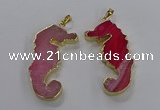 NGP3543 22*58mm - 25*55mm seahorse agate pendants wholesale