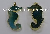 NGP3544 22*58mm - 25*55mm seahorse agate pendants wholesale