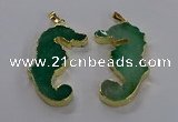 NGP3545 22*58mm - 25*55mm seahorse agate pendants wholesale