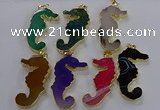 NGP3548 22*58mm - 25*55mm seahorse agate pendants wholesale