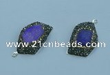 NGP3582 20*30mm - 22*32mm freeform druzy agate pendants