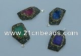 NGP3588 20*30mm - 22*32mm freeform druzy agate pendants