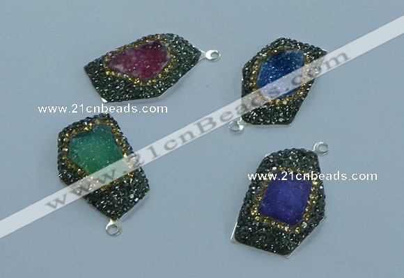 NGP3588 20*30mm - 22*32mm freeform druzy agate pendants
