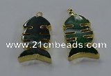 NGP3647 25*50mm - 28*55mm fishbone agate gemstone pendants