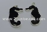 NGP3654 22*58mm - 25*55mm seahorse agate gemstone pendants