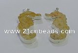 NGP3663 22*58mm - 25*55mm seahorse fossil coral pendants