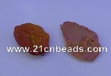 NGP3719 28*35mm - 40*45mm freeform plated druzy agate pendants