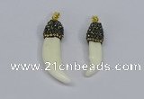 NGP3745 8*30mm - 10*35mm horn wolf tooth pendants wholesale