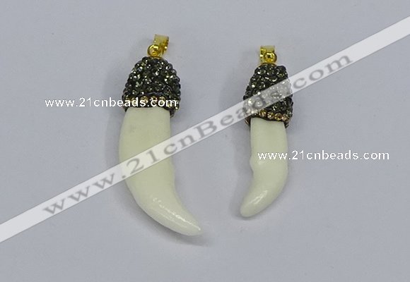 NGP3745 8*30mm - 10*35mm horn wolf tooth pendants wholesale