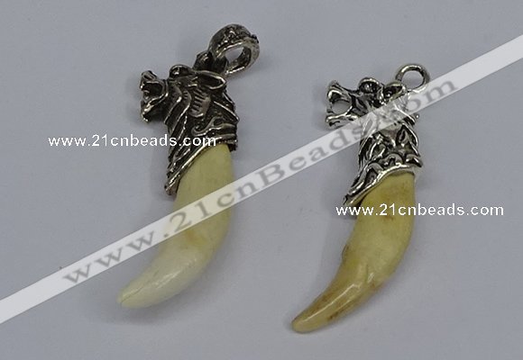 NGP3748 10*40mm - 12*45mm horn wolf tooth pendants wholesale