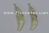 NGP3750 10*40mm - 12*45mm horn wolf tooth pendants wholesale