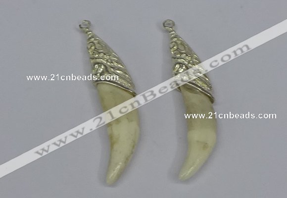 NGP3750 10*40mm - 12*45mm horn wolf tooth pendants wholesale