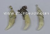 NGP3752 10*40mm - 12*45mm horn wolf tooth pendants wholesale