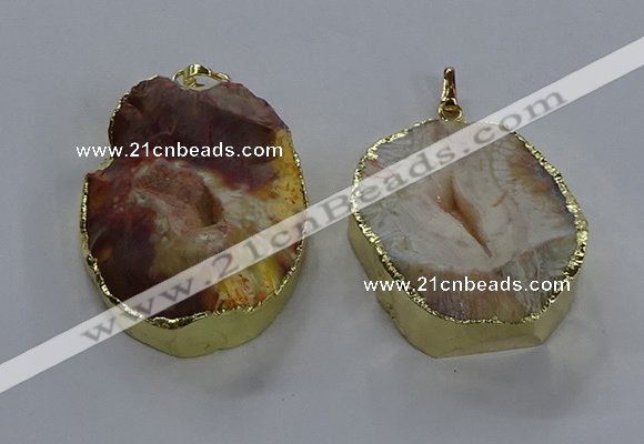 NGP3755 30*40mm - 40*50mm freeform druzy agate pendants