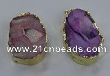 NGP3756 30*40mm - 40*50mm freeform druzy agate pendants