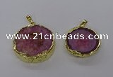 NGP3766 25*35mm - 35*40mm freeform druzy agate pendants