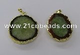 NGP3768 25*35mm - 35*40mm freeform druzy agate pendants