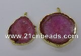 NGP3775 45*50mm - 55*60mm freeform druzy agate pendants