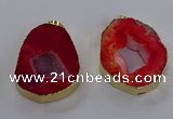 NGP3824 30*40mm - 40*50mm freeform druzy agate pendants