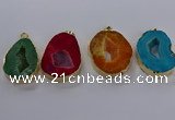 NGP3829 30*40mm - 40*50mm freeform druzy agate pendants