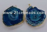 NGP3835 50*65mm - 60*70mm freeform druzy agate pendants