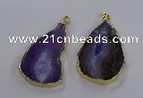 NGP3843 25*65mm - 35*70mm freeform agate gemstone pendants
