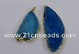 NGP3845 25*65mm - 35*70mm freeform agate gemstone pendants