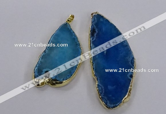 NGP3845 25*65mm - 35*70mm freeform agate gemstone pendants