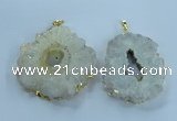 NGP3898 55*65mm - 65*80mm freeform druzy agate pendants