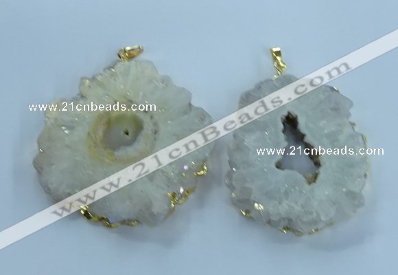 NGP3898 55*65mm - 65*80mm freeform druzy agate pendants