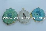 NGP3906 55*65mm - 65*80mm freeform druzy agate pendants